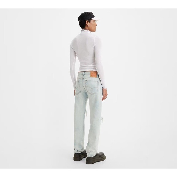 NEW Levi's Pride 501 '93 Straight Fit Button Fly Distressed Jeans Men’s 36/32 - Picture 4 of 8